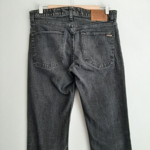 VOLCOM Vorta Slim Straight Fit Vintage Black Jeans Men's Sz 31 - Picture 8 of 13